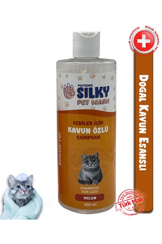 Silkypetwash - Kedilere Özel Doğal Kavun Özlü Şampuan - 400ml