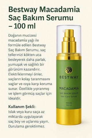 Macadamıa Yağlı Saç Bakım Serumu
