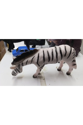 Plastik Oyuncak Hayvan Büyük Çizgili Zebra 17 Cm