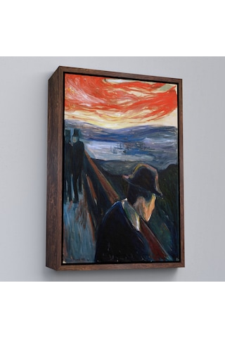 Çerçeveli Edvard Munch - Çaresizlik Tablosu - Despair-8108