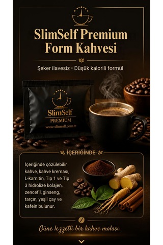 Slimself Form Kahvesi Premium 30 Şase L-carnitine & Collagen 150g 30 Day