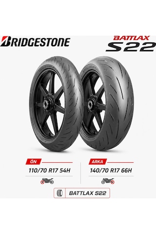Bridgestone Battlax S22 110/70 R17 54h - 140/70 R17 66h Ön Arka Motosiklet Lastik Takımı