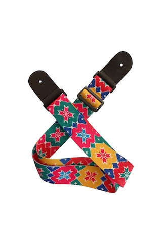 Rj200-c3 Gitar Askısı Deluxe Teal Guitar Strap Deri Başlıklı 2 Katlı