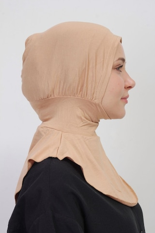 Pratik Esnek Likralı Boyunluklu Geçmeli Bone Bej