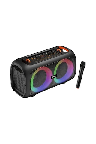 Party Box Bluetooth Hoparlör Kablosuz Mikrofonlu 60w Karaoke Speaker