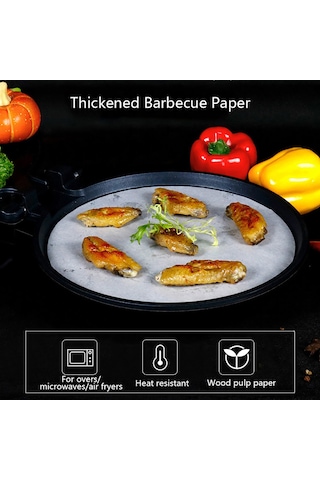 Teltree 500'lük Yapışmaz Pişirme Kağıdı Seti - Fırın, Mikrodalga Ve Airfryer İçin Çok Boyutlu Yuvarlak Kağıtlar Diğer