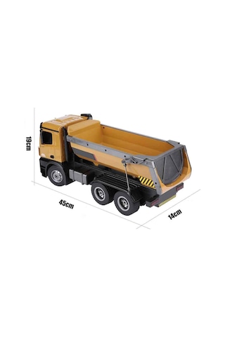 HUINA 1/14 Yüksek Kalite RC Model Damperli Kamyon