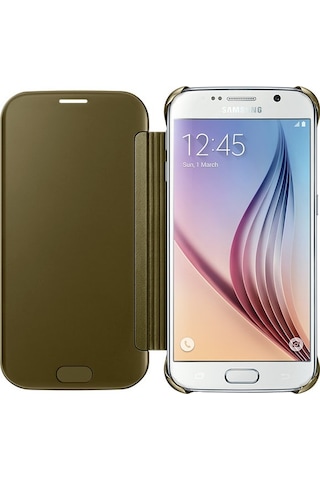 Galaxy S6 İle Uyumlu Clear View Cover Altın Ef-zg920bfegww