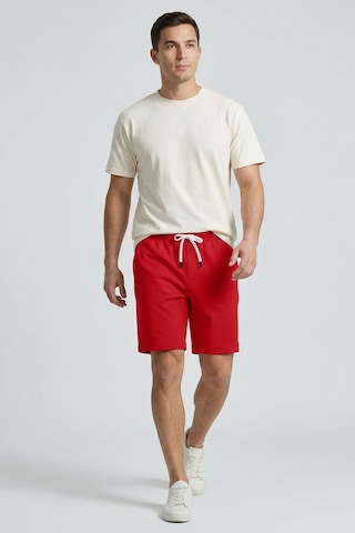 Tommy Life Fiesta Standart Fit Basic Arka Cepli Erkek Şort - 88314 Kırmızı