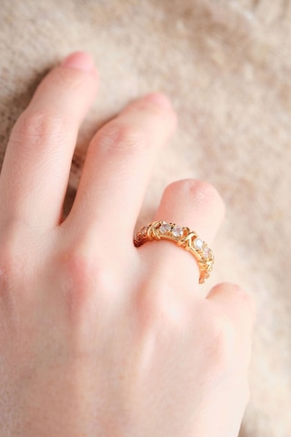 Aurrari Gold Tiffany Xox Zirkon Ayarlanabilir Yüzük