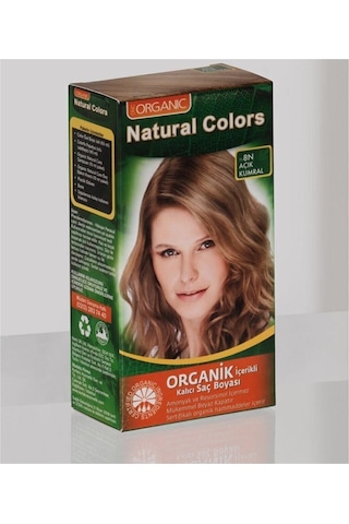 Natural Colors 8n Açık Kumral Organik Saç Boyası