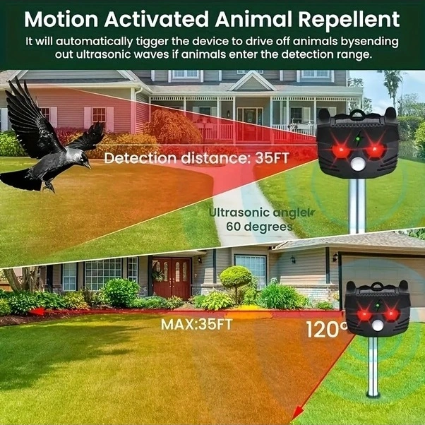 Trendooze Gaojunshop01 Yeni 2li Ses Dalgası Hayvan Kovucu Bahçe Çiftlik Kümese Uygun