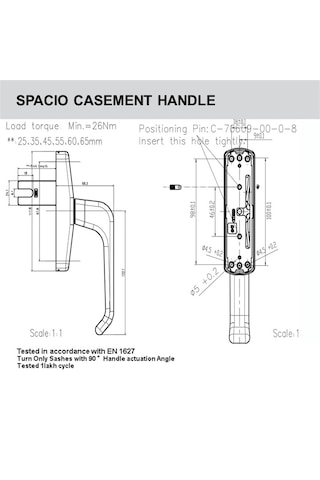 Spacıo Eksenel Kol Tek Dilli 22 Mm