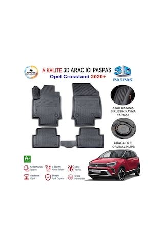 Opel Crosland 3d Paspas Havuzlu Pro 2020 Sonrası