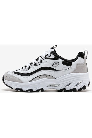 Skechers Arch Fit D'Lites Kadın Sneakers - Beyaz 149805 WBK Beyaz