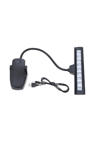 Dofolink 360 Derece Eğilebilir 9 Led'li Klemeli Notalambaşı - Usb/pil Beslemeli, Kitap Ve Piyano Işığı Diğer