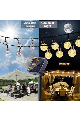 Güneş Enerjili Top 50 Led Bahçe Aydınlatma 7 Metre S-38 Çok Renkli