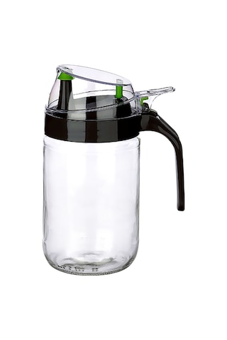 Cam Yağdanlık - Kulplu Sirkelik Sosluk 660ml Çok Renkli