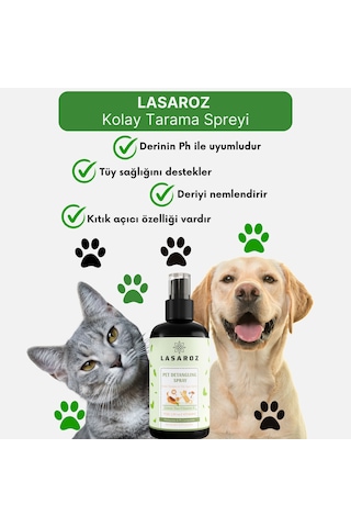 Lasaroz Kedi Köpek Kolay Tarama Spreyi Kıtık Açıcı 250 ML