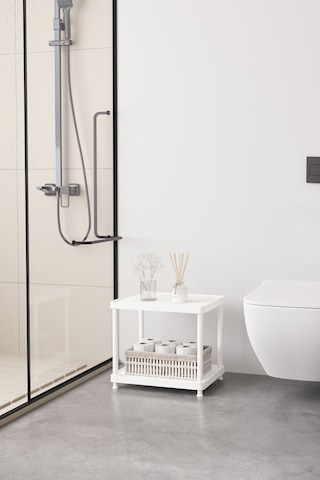 Beyaz 2 Katlı 33x40 Ekstra Geniş Düzenleyici Mutfak Ve Banyo Rafı Sehpa