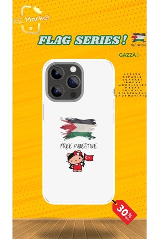Apple Uyumlu iPhone Flag Series Gazza Tüm Modellere Kılıf 678x111213141516 Plus