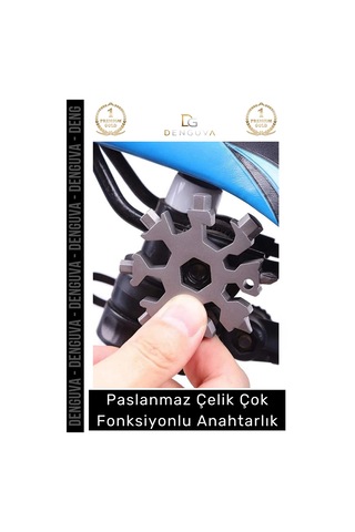 Anahtarlık Paslanmaz Çelik Alyan Tornavida Takımı Çok Fonksiyonlu Konserve Açacağı