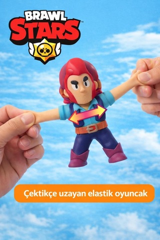 Brawl Stars Monster Flex Esnek Oyuncak Figür - Çek Uzat Stres Oyuncağı