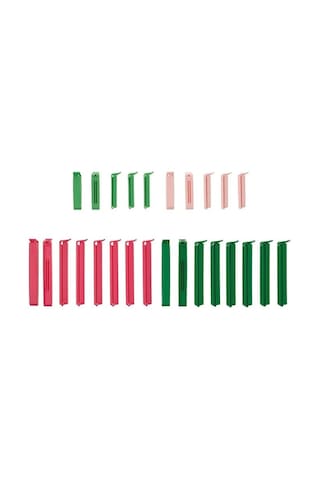 Ikea Bevara Torba Klipsi 26 Adet 6-11 Cm Yeşil-pembe Çok Renkli