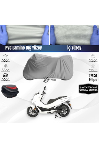 Mondial 125 Strada Motosiklet Brandası Arka Çanta Topcase Uyumlu Motor Branda