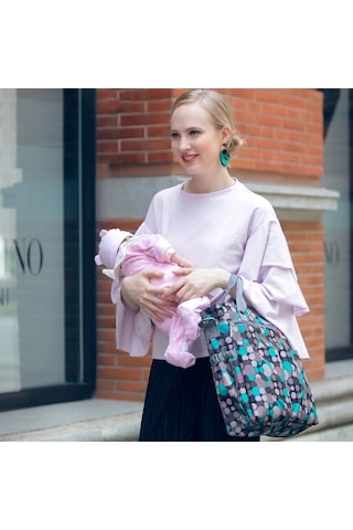 Novahub Moveevo Geniş Kapasiteli Anne Çantası - Bebek Bezi, Emzirme Ve Seyahat İçin Omuz/el Çantası Gri Gri