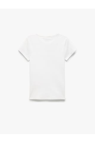 Koton Slim Fit Pamuklu Kısa Kollu Bisiklet Yaka Kadın Basic Tişört Beyaz 5sak50012ek Beyaz