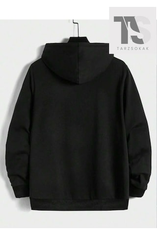Tarzsokak Haç Sembol Sweatshirt Fermuarlı Hırka Siyah Siyah