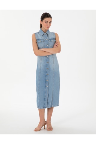Pierre Cardin Kadın Açık Mavi Elbise Jean 50306777-vr003