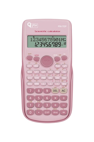 Pin 112P Pembe 240 Bilimsel Fonksiyonlu Hesap Makinesi