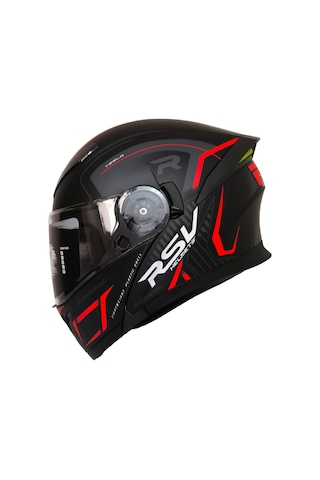 Fazer Çene Açılır Kask Ece 22.06 Sertifika Güneş Vizörü Motosiklet Kaskı Gri Kırmızı