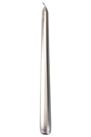 Porland Shine Gümüş Şamdan Mum 2'ıi Set 25cm Gümüş
