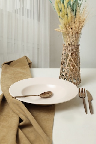 Keramika Mat Krem İyonya Makarna Tabağı 28 Cm 950 Krem