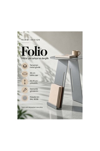 Folio Modern Metal Yan Sehpa Ve Dergilik, Yuvarlak Koltuk Kenarı Kitaplık Sehpa Gümüş - 945341616 Gümüş Folio Modern Metal Yan Sehpa Ve Dergilik, Yuvarlak Koltuk Kenarı Kitaplık Sehpa Gümüş - 945341616 Gümüş