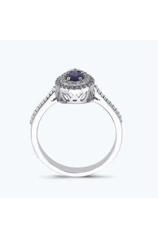 Altınbaş Pırlanta Safir Damla Yüzük Erm1052s-14k