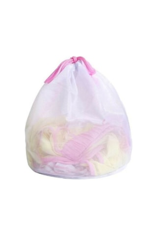 Malzek 4 Adet Çamaşır Yıkama Filesi Renkli Ipli 40x60 Beyaz