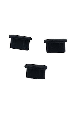 Xiaomi 14 T Pro Uyumlu Type-c Toz Ve Kir Önleyici Şarj Soketi Koruyucu Tıpa Slikon 3 Adet Siyah Emr