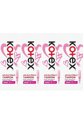 Kotex Aplikatörlü Tampon Süper 32 Li Set 4pk 8