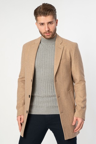 White Stone Abrantes Slim Fit 1754 Pamuklu Palto Bej
