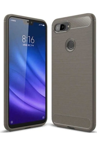 Xiaomi Mi 8 Lite Kılıf Zore Room Silikon Kapak Gri