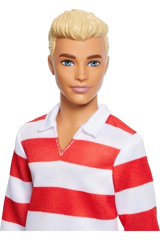 Barbie Fashionistas Ken Bebek Kırmızı Beyaz Polo Tişörtü, Pembe Ş