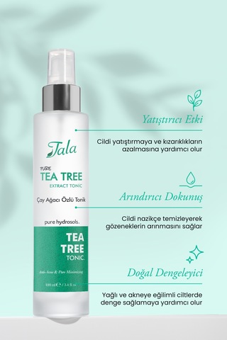 Tala Çay Ağacı Suyu Akne Karşıtı Ve Gözenek Sıkılaştırıcı Arındırıcı Tonik %100 Saf Ve Doğal 100 ML