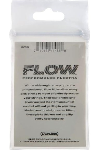 Jim Dunlop 549p1.14 Gitar Penası Flow Standard Grip 6'lı Paket Pena 1.14 Mm
