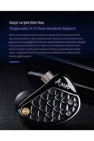 Kz Am16 16 Sürücü Profesyonel Hi-fi Iem Kulak İçi Kulaklık Bass Versiyon Am16