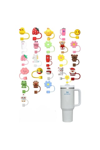 Stanly Quencher H2.0 Uyumlu 8 Adet Silikon Pipet Kapağı Seti - Hijyenik Ve Toz Geçirmez Pipet Ucu Koruyucu Karışık/çok Renkli
