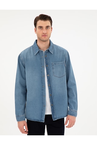 Pierre Cardin Erkek Mavi Gömlek Jean 50292072-vr036 Mavi